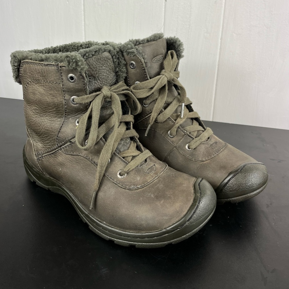 KEEN Lace Up Leather Crested Butte Low Boot Sz 6